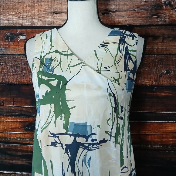 Piazza Sempione Sheath Dress Size 42 US 6 Abstract Cotton Stretch Made in Italy - Picture 3 of 9